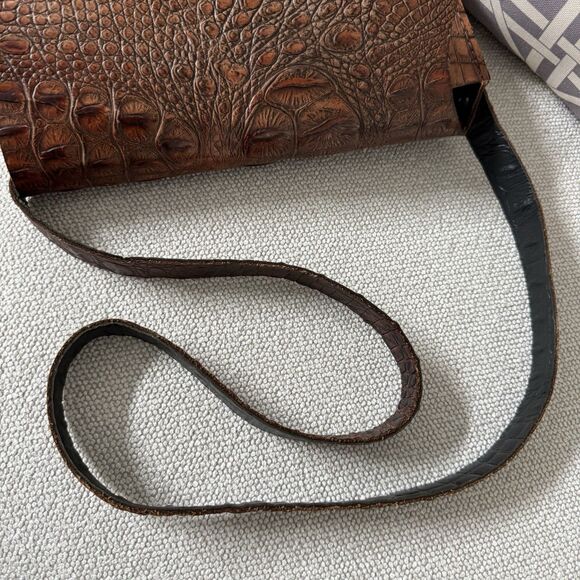 Unisex Crocodile Leather Envelope Shoulder Bag Handmade Unlined Raw Edge Craft - Picture 13 of 16